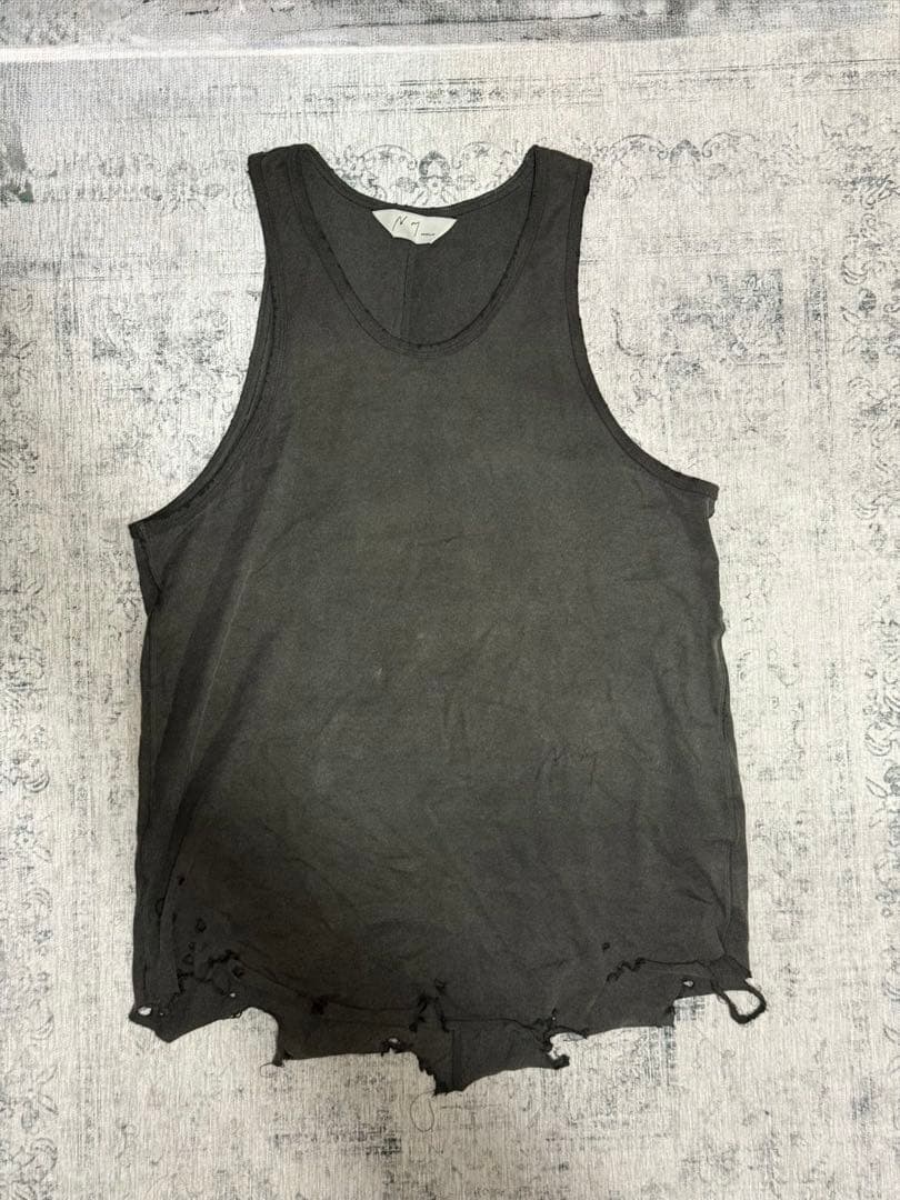トップス ancellm DAMAGED TANKTOP 2025ss