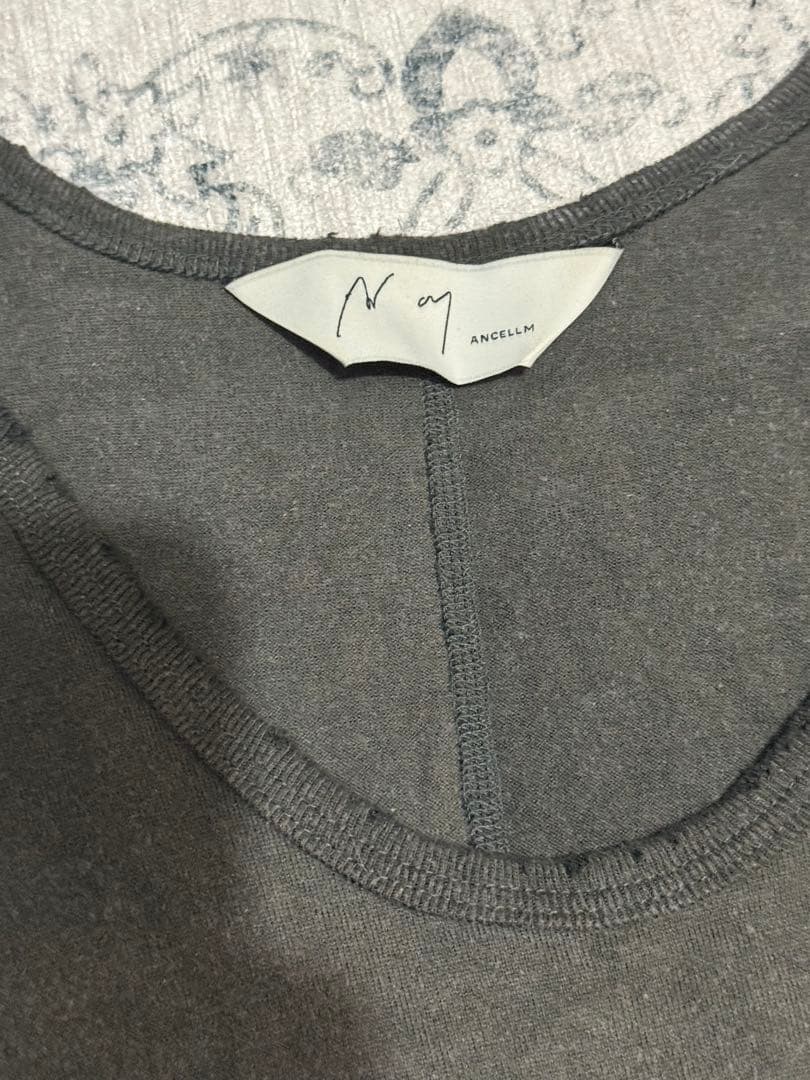 トップス ancellm DAMAGED TANKTOP 2025ss