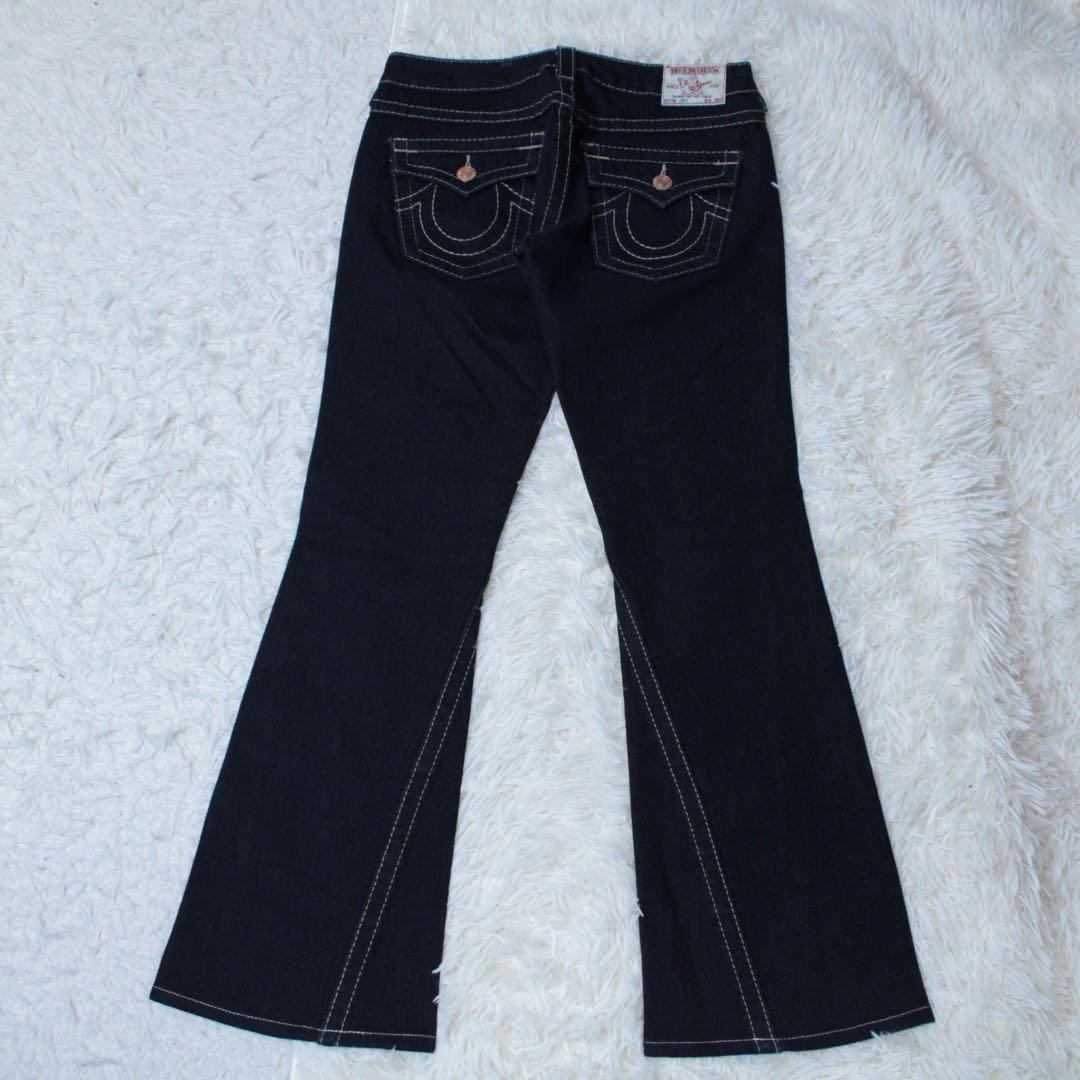 美品 TRUE RELIGION JOEY フレアデニムパンツ インディゴ 27