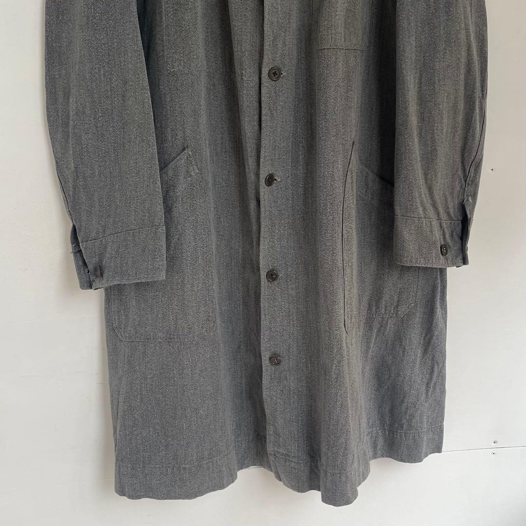 50s フレンチ ブラックシャンブレーコート ヴィンテージ ユーロ 古着