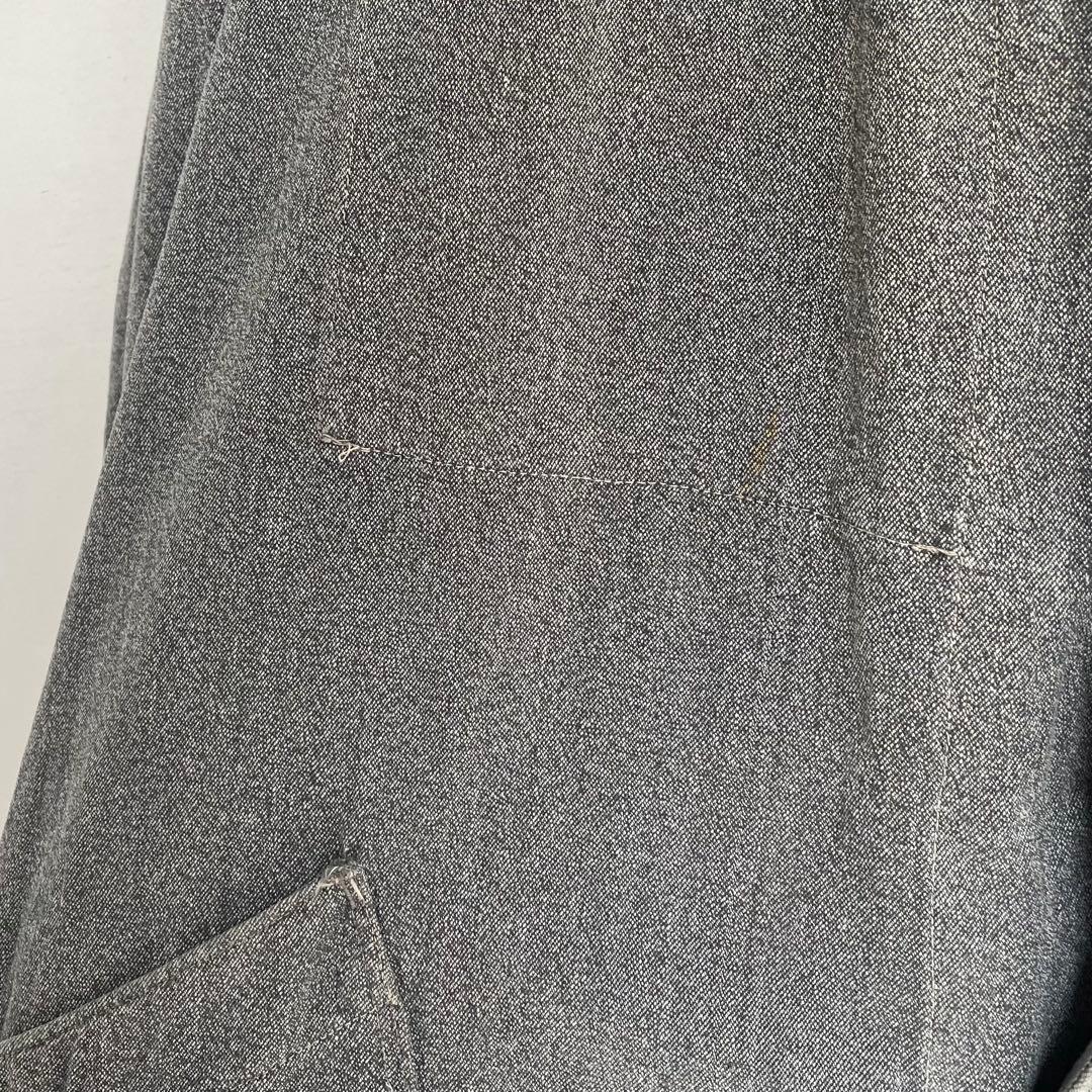 50s フレンチ ブラックシャンブレーコート ヴィンテージ ユーロ 古着
