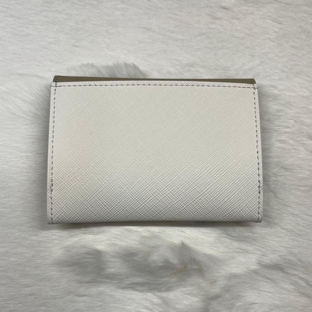 【極美品／未使用】Agnes b ベージュとホワイトの名刺入れ