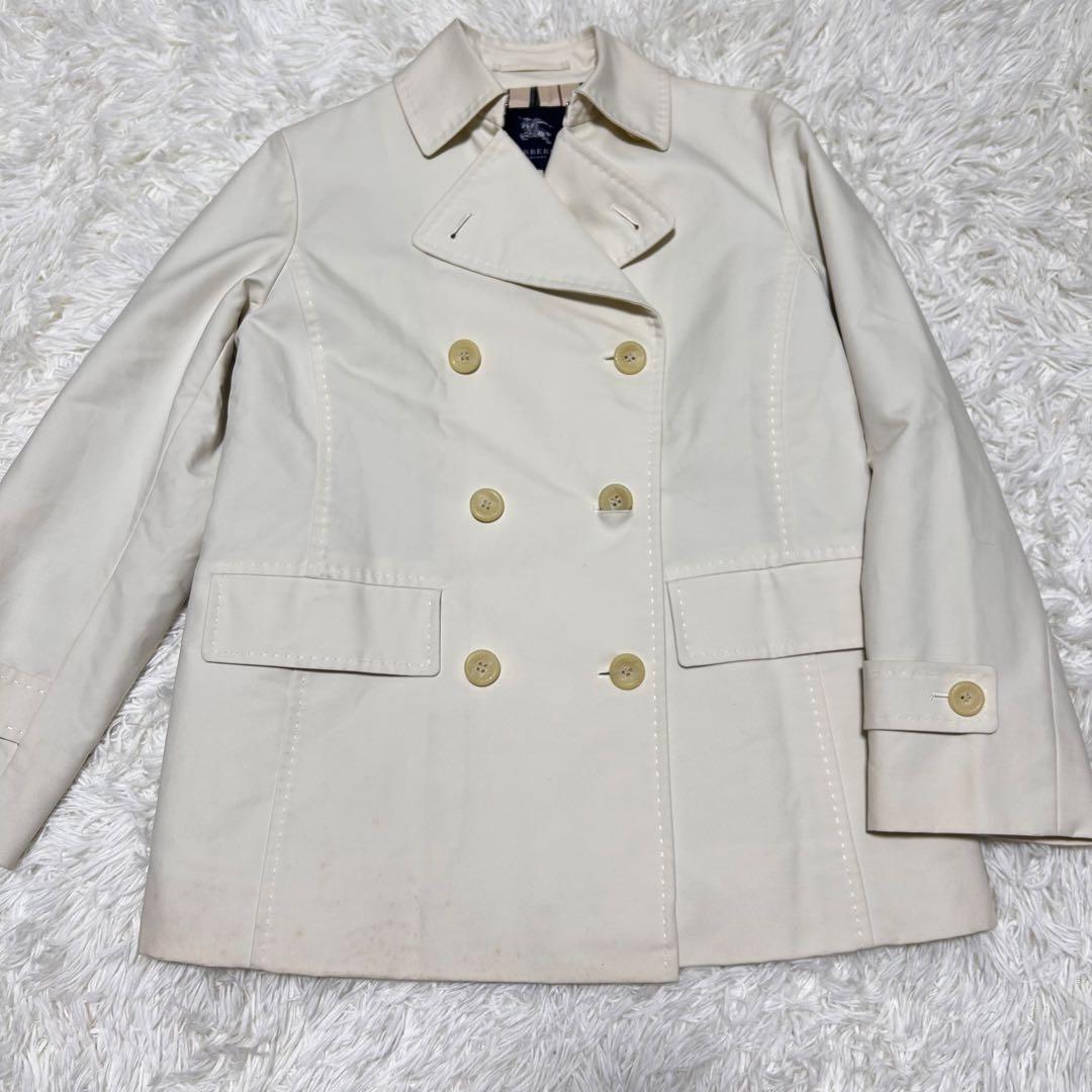 BURBERRY LONDON ショートコート アイボリー　裏地キルティング
