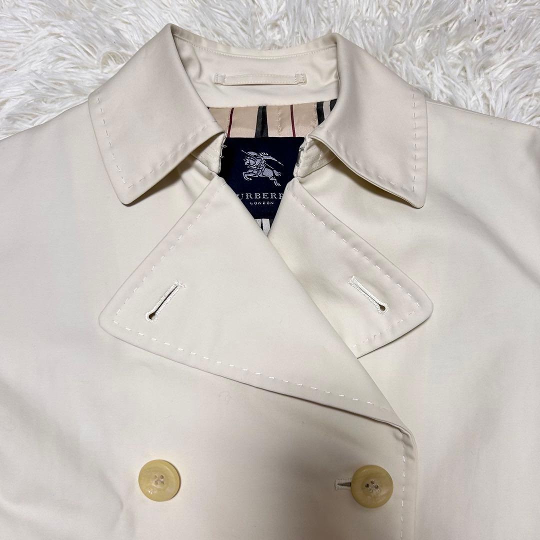 BURBERRY LONDON ショートコート アイボリー　裏地キルティング