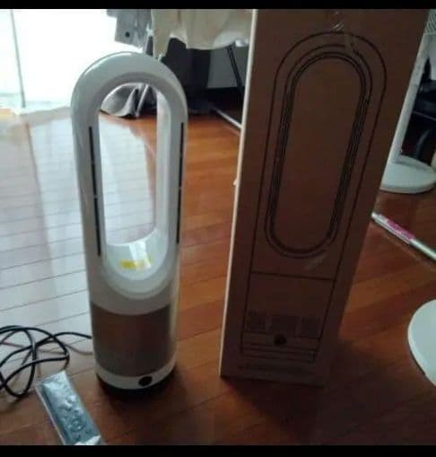 セラミックファンヒーター 円形デザイン リモコン付き
