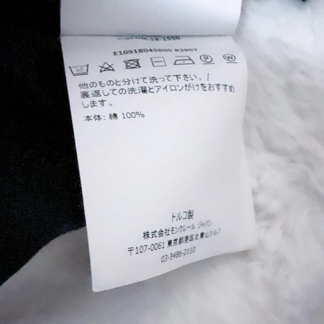 未使用級 MONCLER ブラックTシャツ 半袖 デカ ロゴ