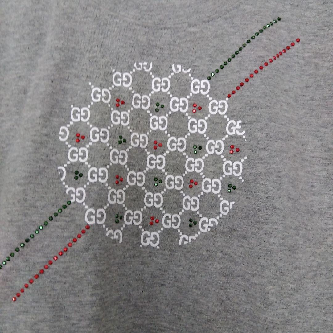 GUCCI グレー Tシャツ GGロゴ