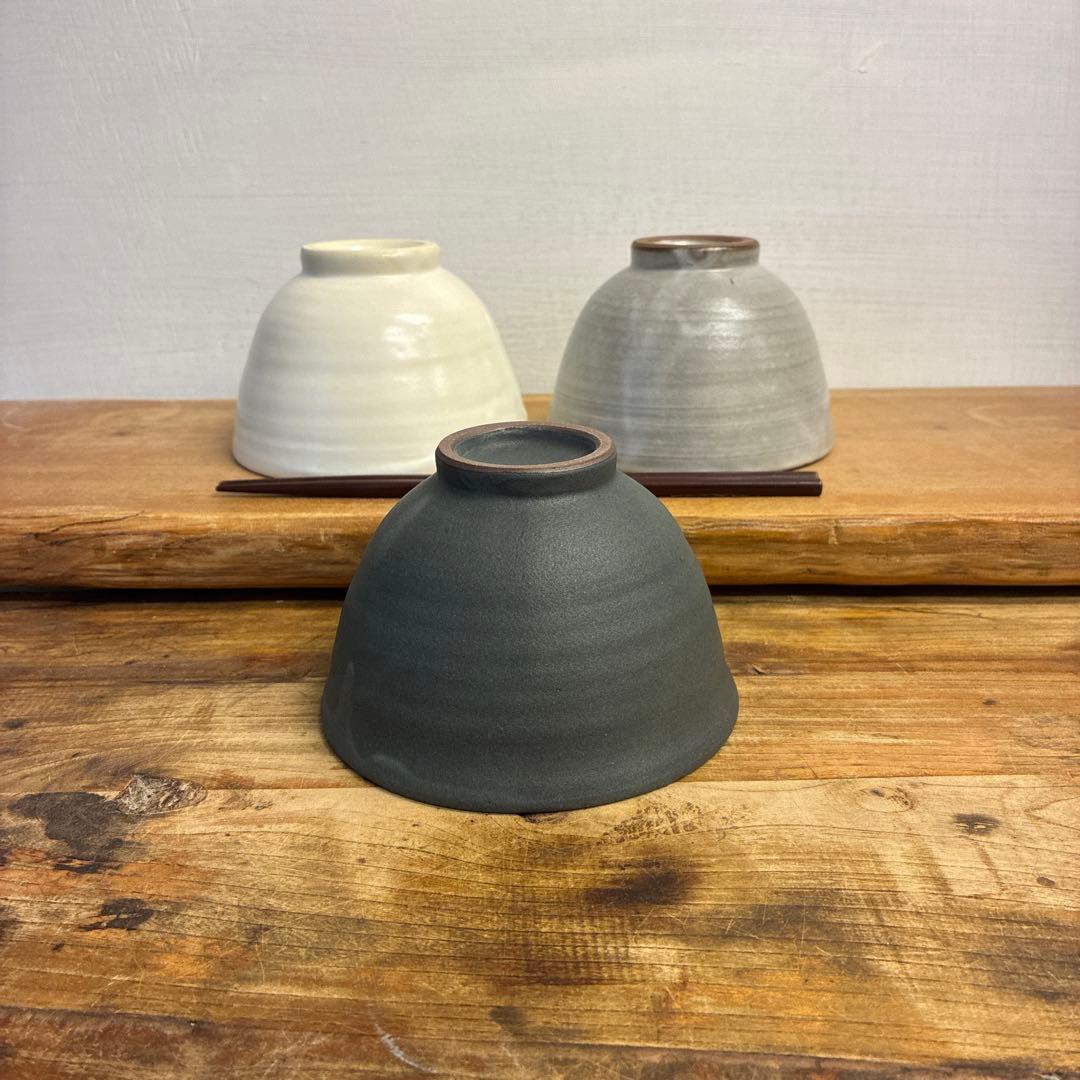 Kirakira新品　陶器　陶芸作家　深茶碗3個　451