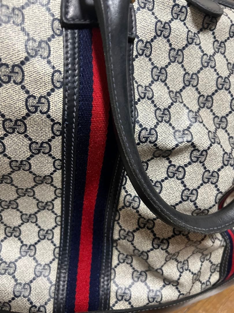 【GUCCI】ボストンバッグ　GGスプリーム シェリーライン