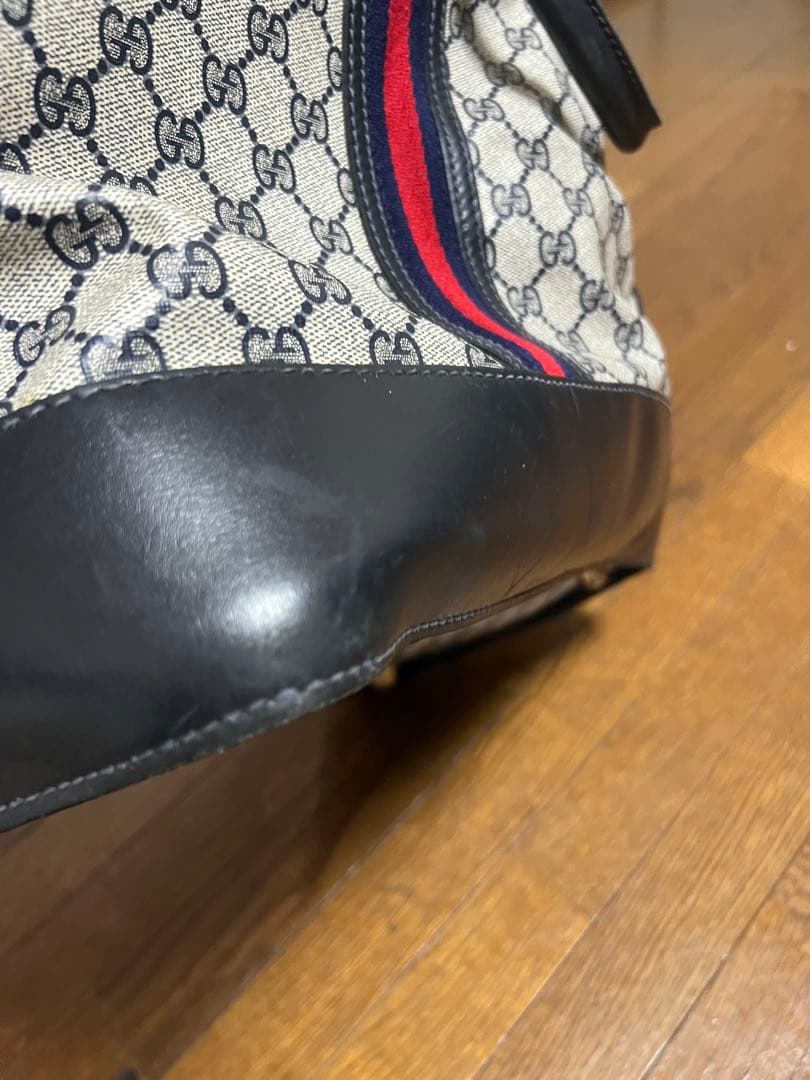 【GUCCI】ボストンバッグ　GGスプリーム シェリーライン
