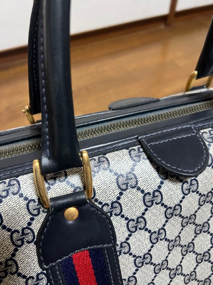 【GUCCI】ボストンバッグ　GGスプリーム シェリーライン