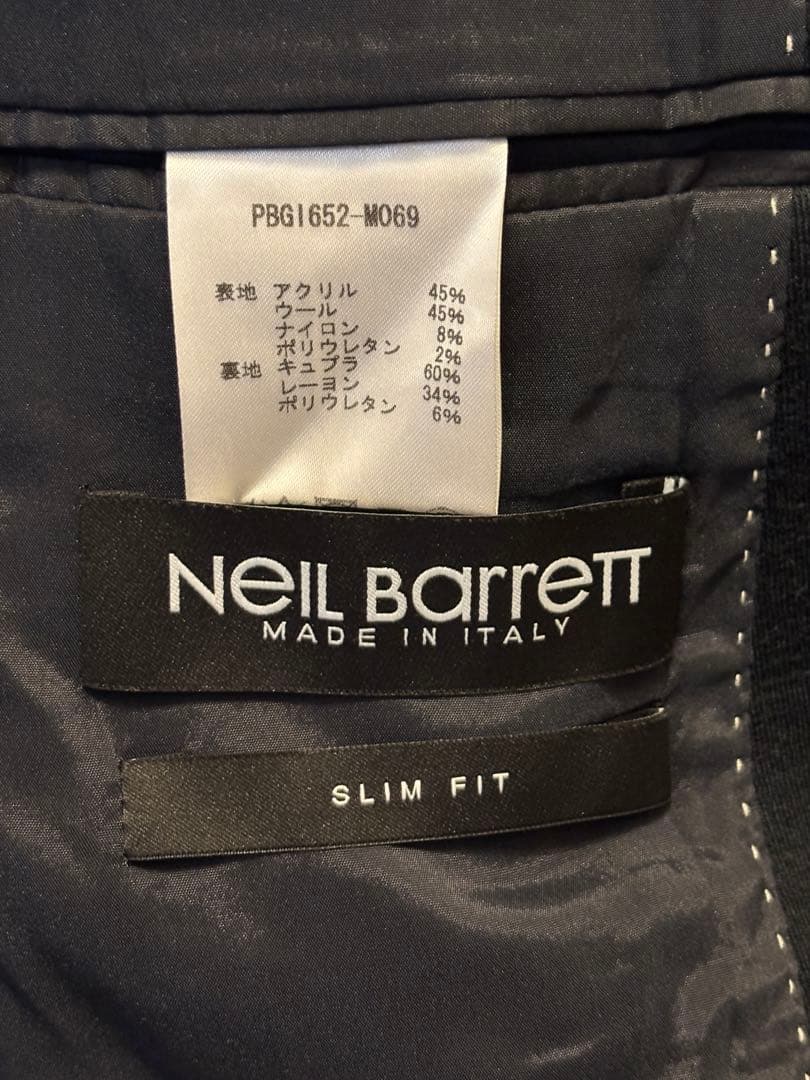 NEIL BARRETT スーツ セットアップ 44 ネイビー