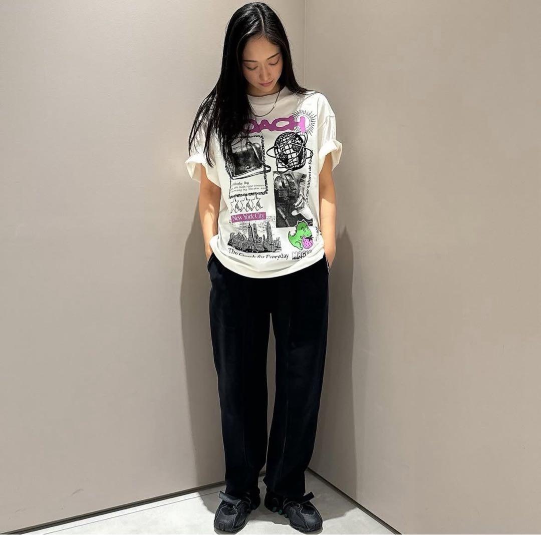 ビリたけ【新品本物】COACHコーチグラフィックTシャツオーガニックコット