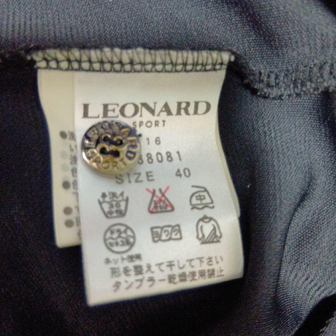 LEONARD SPORT 美品✨️未使用に近い　 黒半袖　 花刺繍　フリル袖