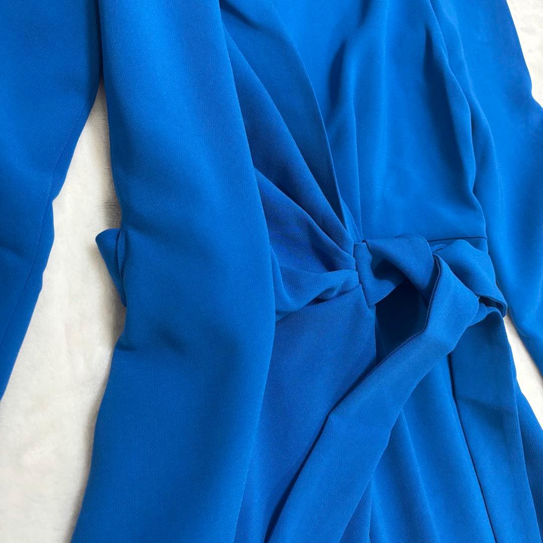DVF ラップワンピース ブルー サイズ2 ダイアンフォンファステンバーグ