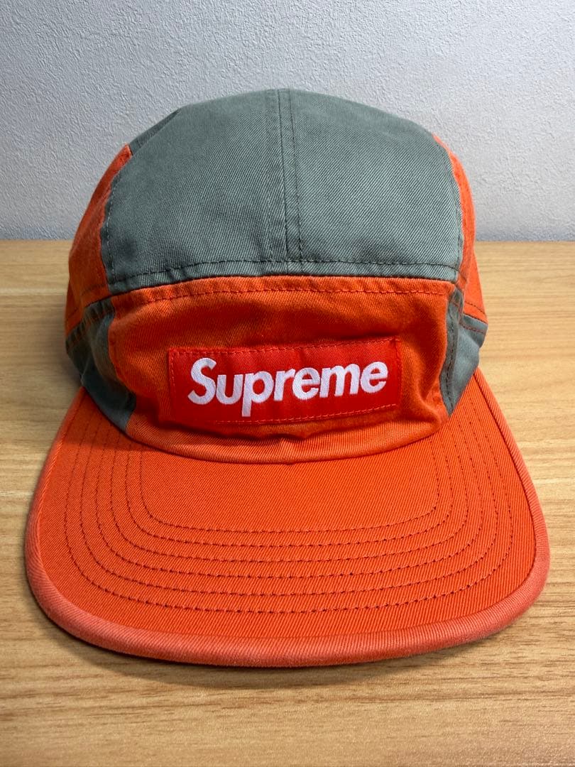 Supreme 2 tone camp CAP オレンジ カーキ