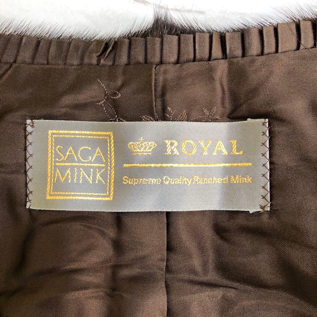 ほぼ未使用✨SAGA MINK  リアルファー 大判ストール ブラウン