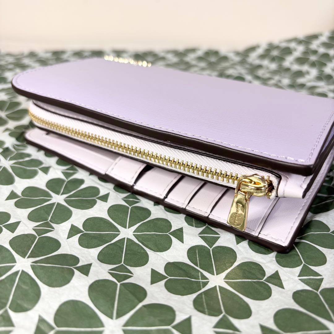 【Kate spade】ケイトスペード 未使用品 デヴィン 折り財布 パープル