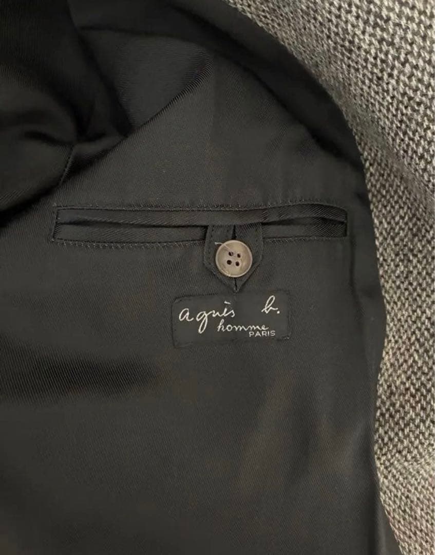 極美品　フランス製 Agnes b. ツイード ジャケット アニエスベー