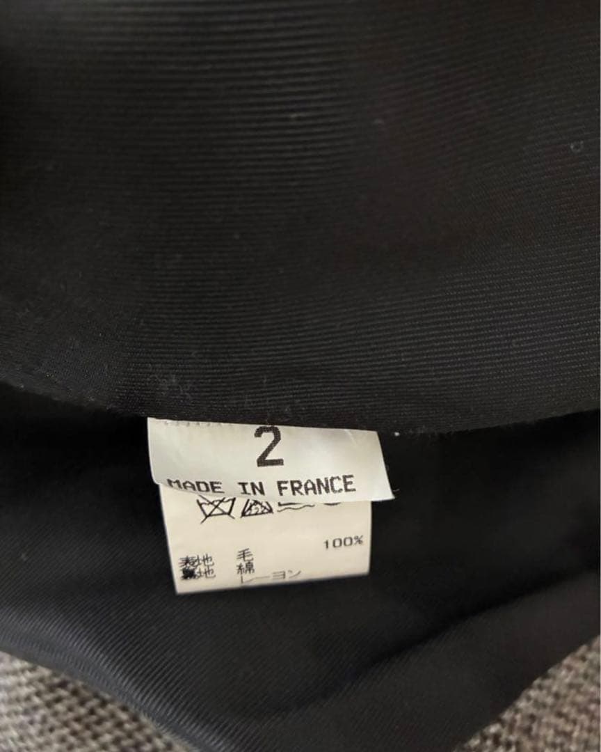 極美品　フランス製 Agnes b. ツイード ジャケット アニエスベー