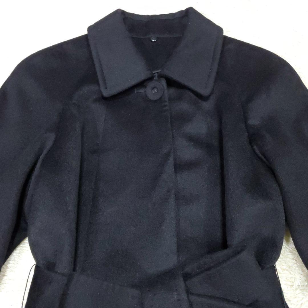 あるふさんカシミヤ100％ ９号 M フォーマル ロングコート リボン ベルト