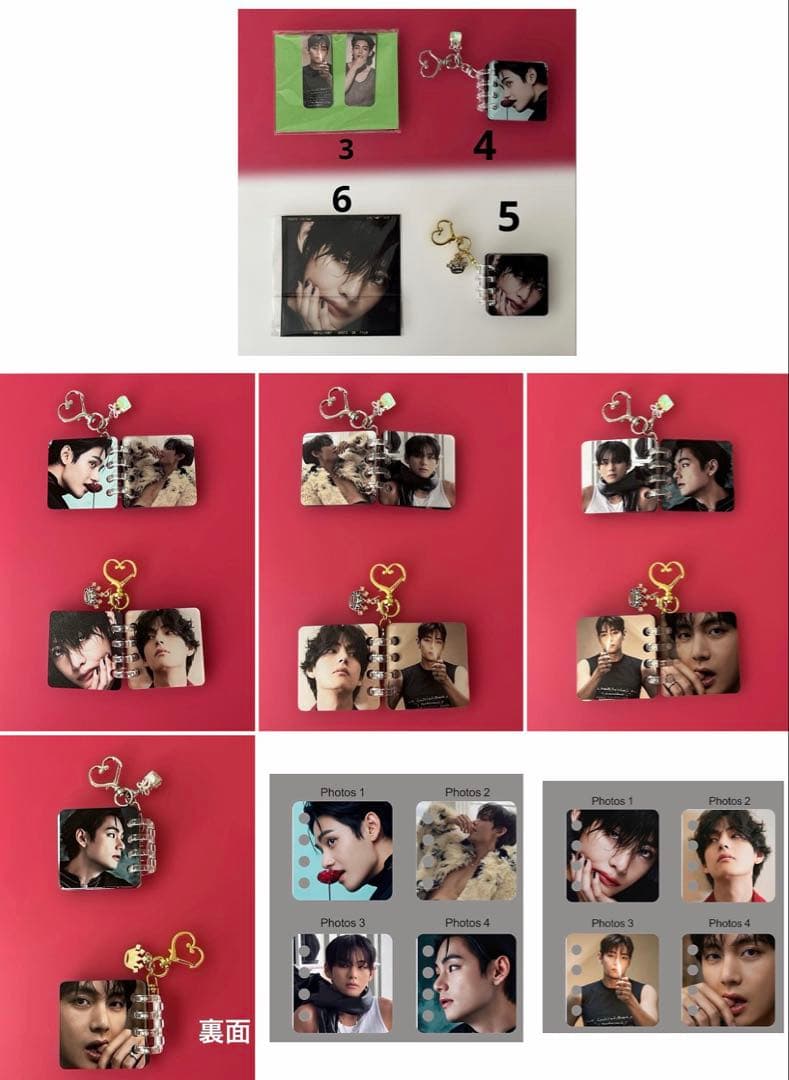 BTS V アクリルフォトアルバムキーホルダー