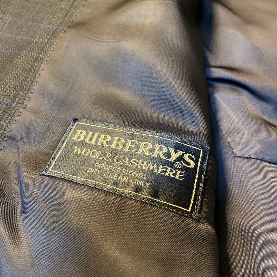 BURBERRYS vintageネイビーチェック　カシミヤテーラードジャケット
