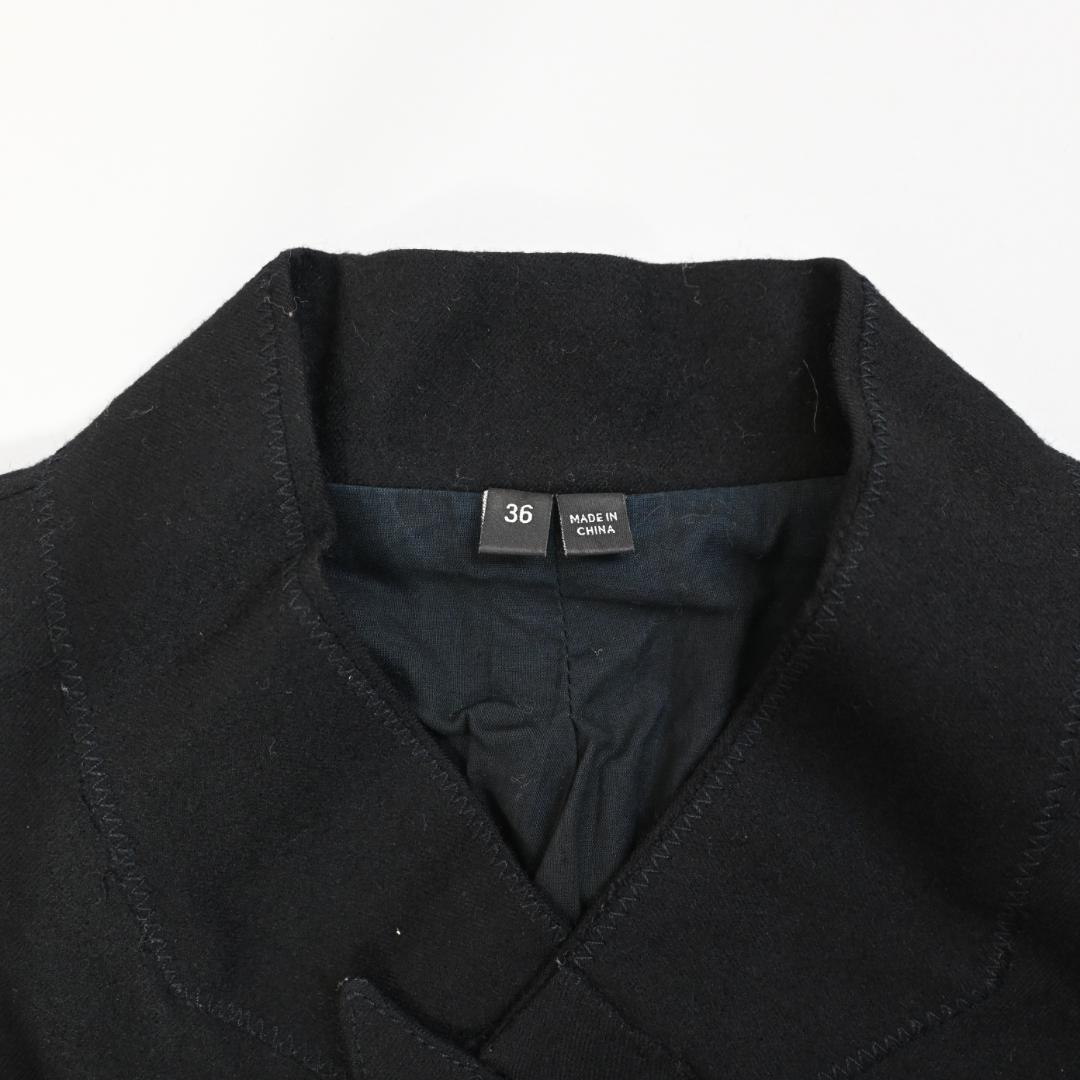☆450 HELMUT LANG スタンドカラー テーラードジャケット ブラック