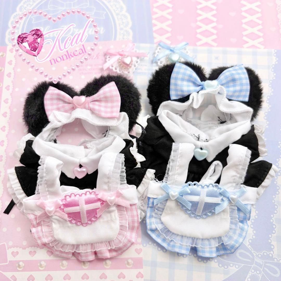 みゅん様　ぬい服　ハンドメイド　メイド　10cm ピンク　猫耳　猫　水色