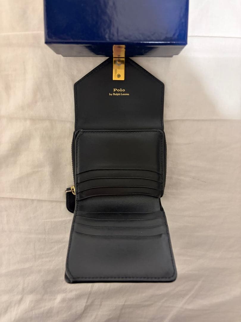 最終値下げ‼️Polo by Ralph Lauren ブラック二つ折り財布