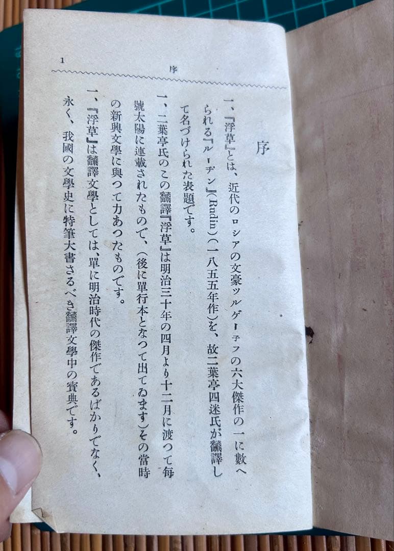 浮草 本間久雄 著 敬文館 大正4年発行