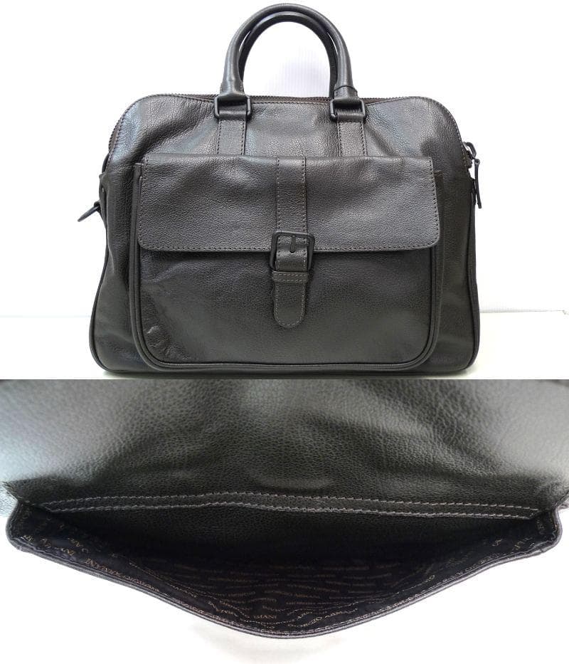 【未使用】ジョルジオアルマーニ　２WAYバッグ　ボストン　ショルダー　牛革