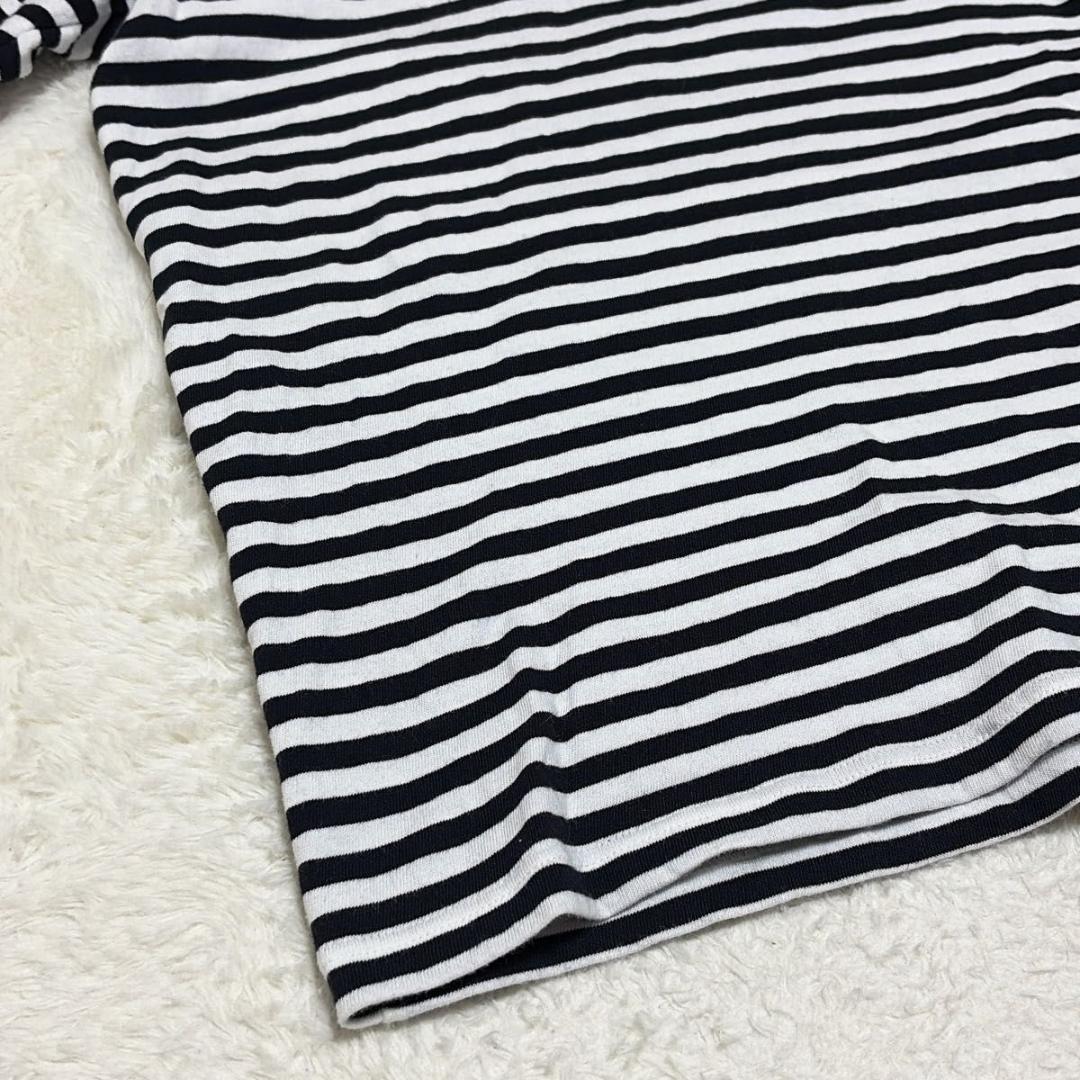 マディソンブルー ボーダー Tシャツ カットソー ロゴワッペン 日本製 00