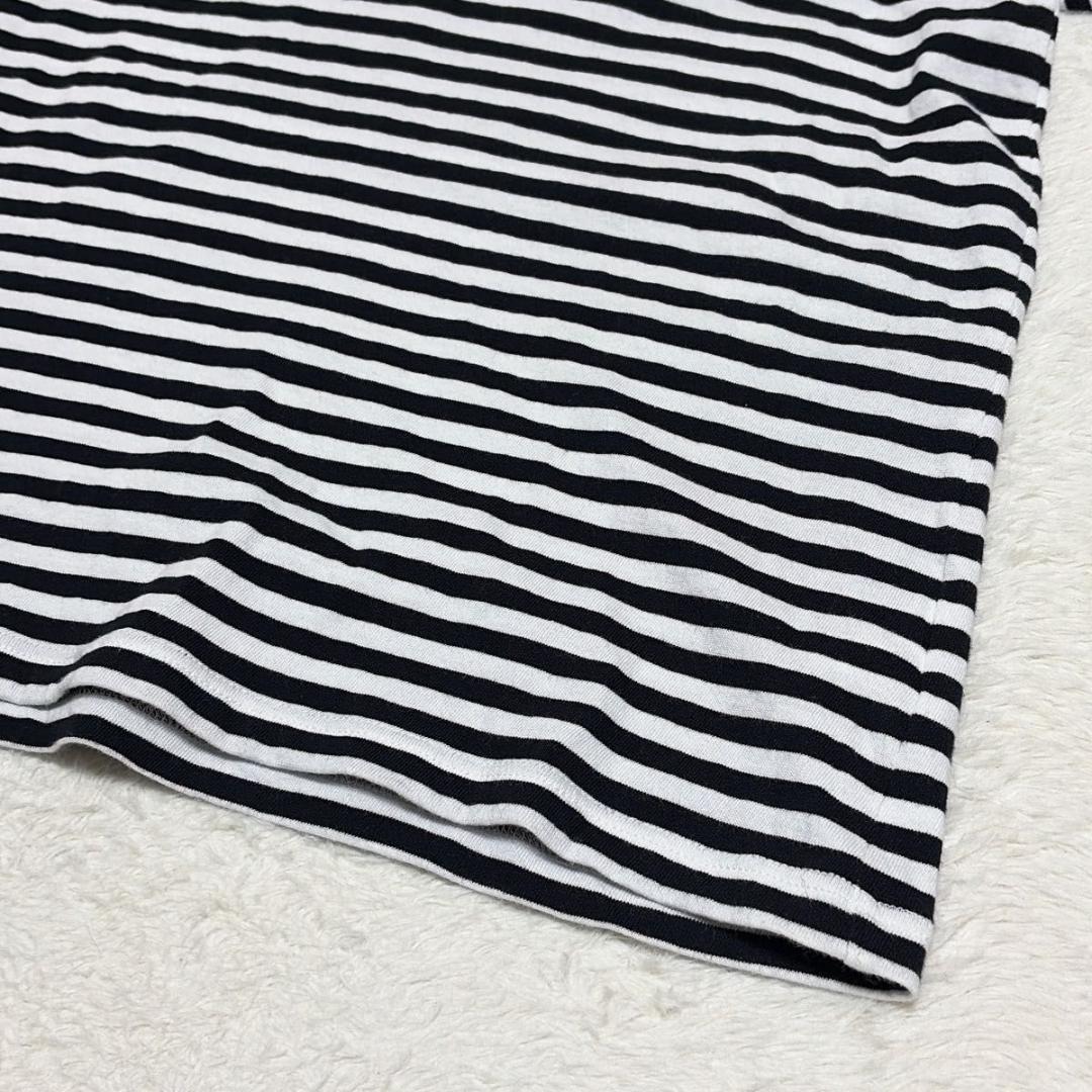 マディソンブルー ボーダー Tシャツ カットソー ロゴワッペン 日本製 00