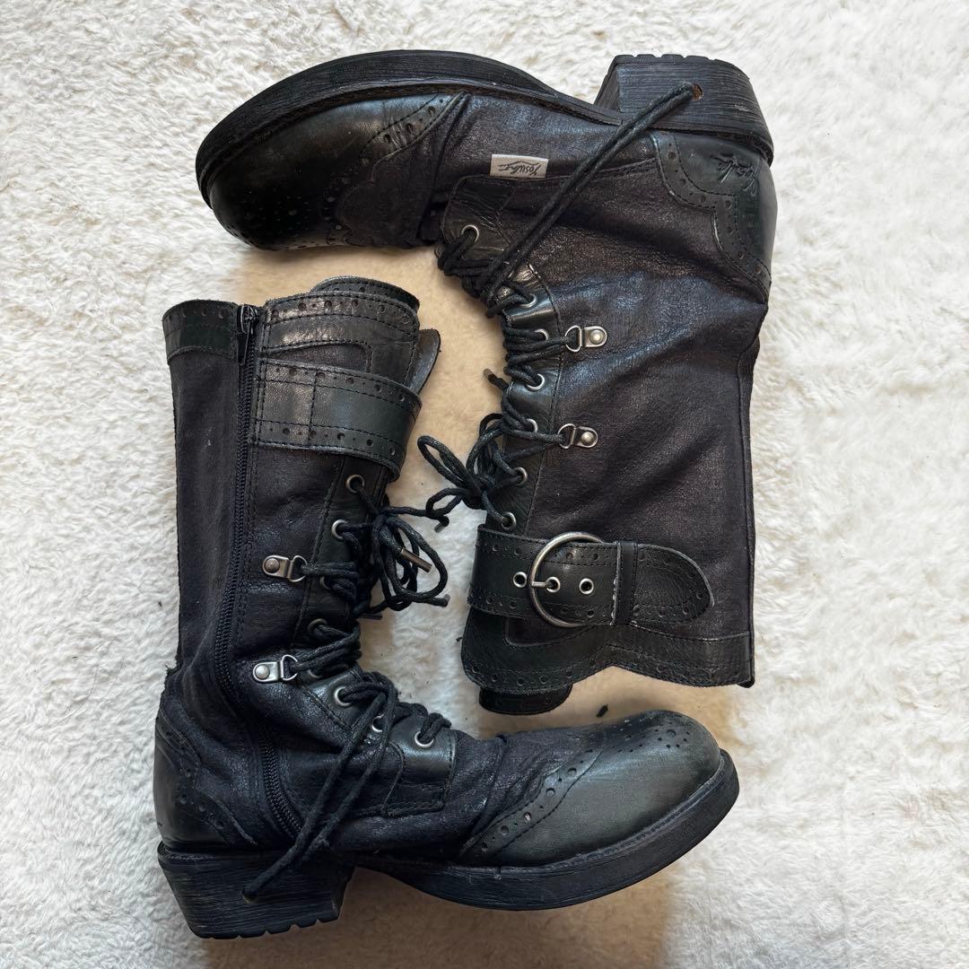 靴 Yosuke lace up engineer boots archive