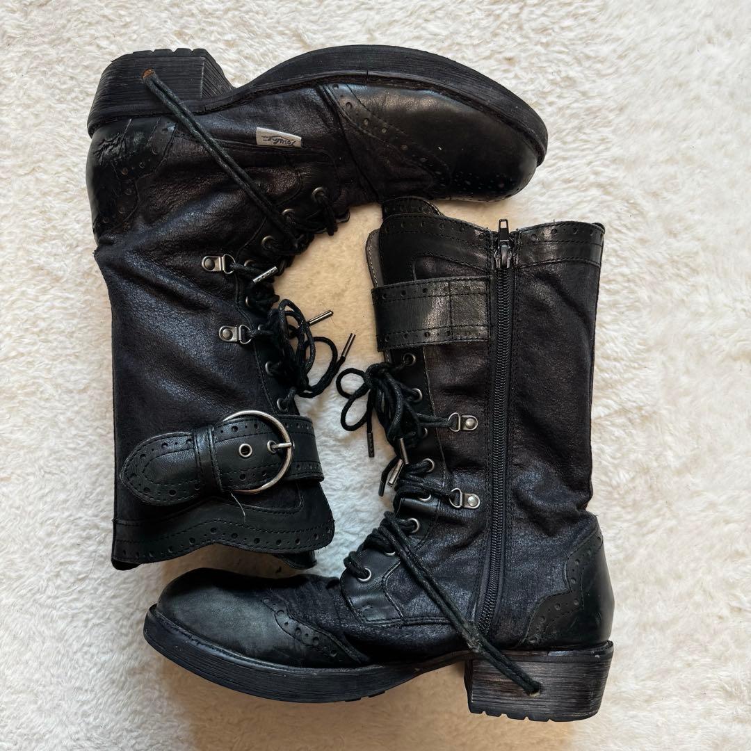 靴 Yosuke lace up engineer boots archive