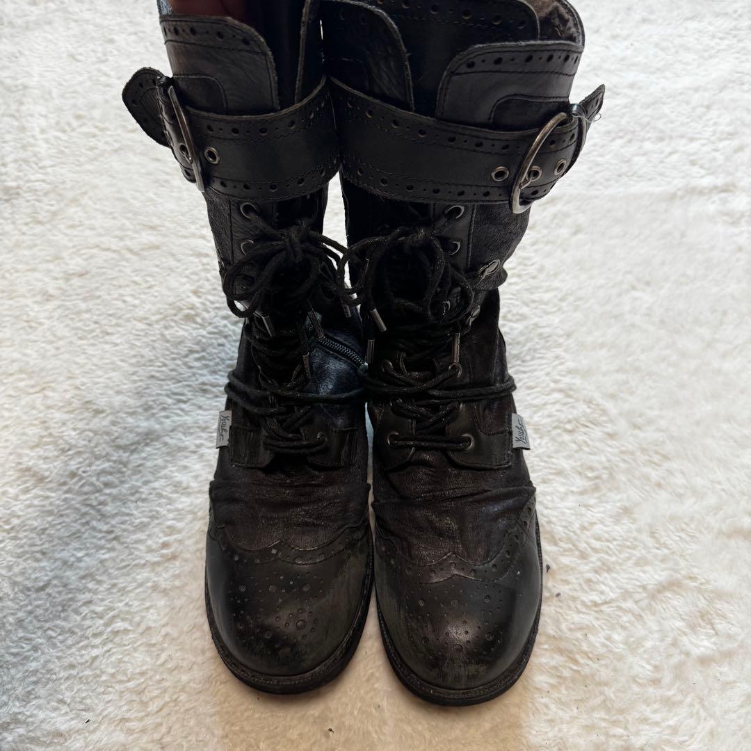 靴 Yosuke lace up engineer boots archive