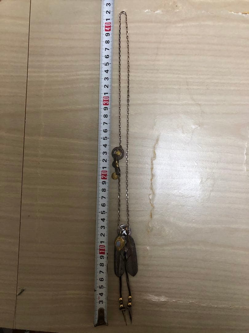 鷲見太郎　フェザー　ネックレス　k18 オパール　芯金　アラベスク