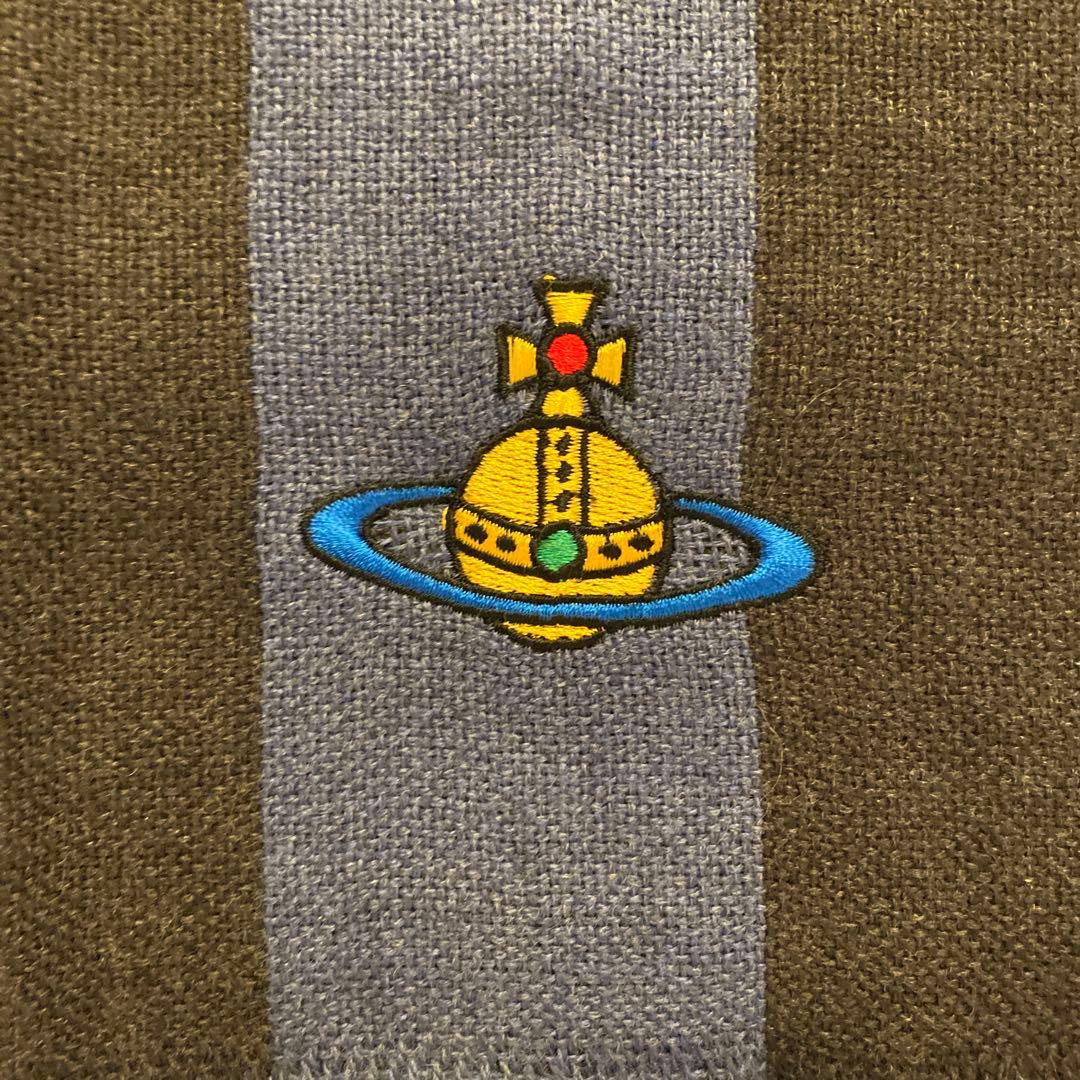 Vivienne Westwood 青黒ストライプマフラー