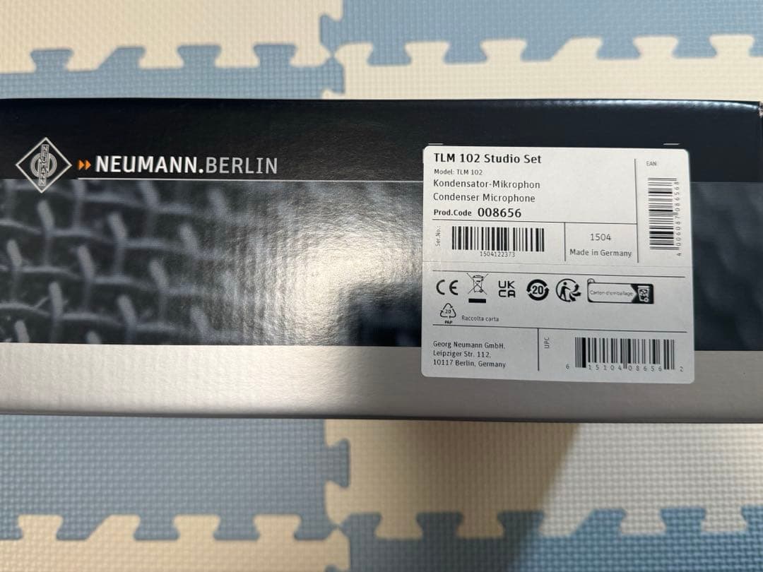 Neumann TLM 102 ショックマウント付きコンデンサーマイク ノイマン