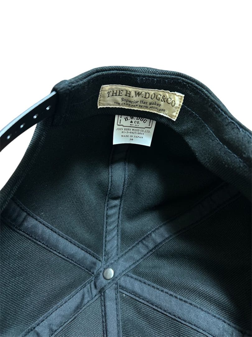 H.W.DOG & CO. ブラックベースボールキャップ