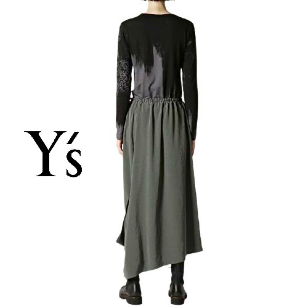 Y'sワイズ2-WAYSKIRTPANTSアシメントリースカートパンツmi020