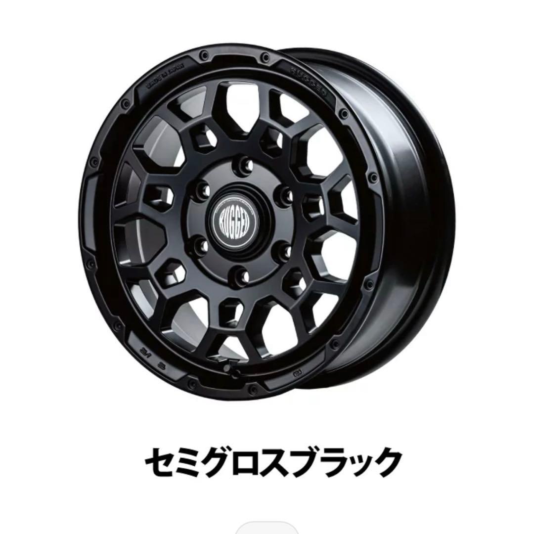 RUGGED ROCK セミグロスブラック 16インチ４本セット