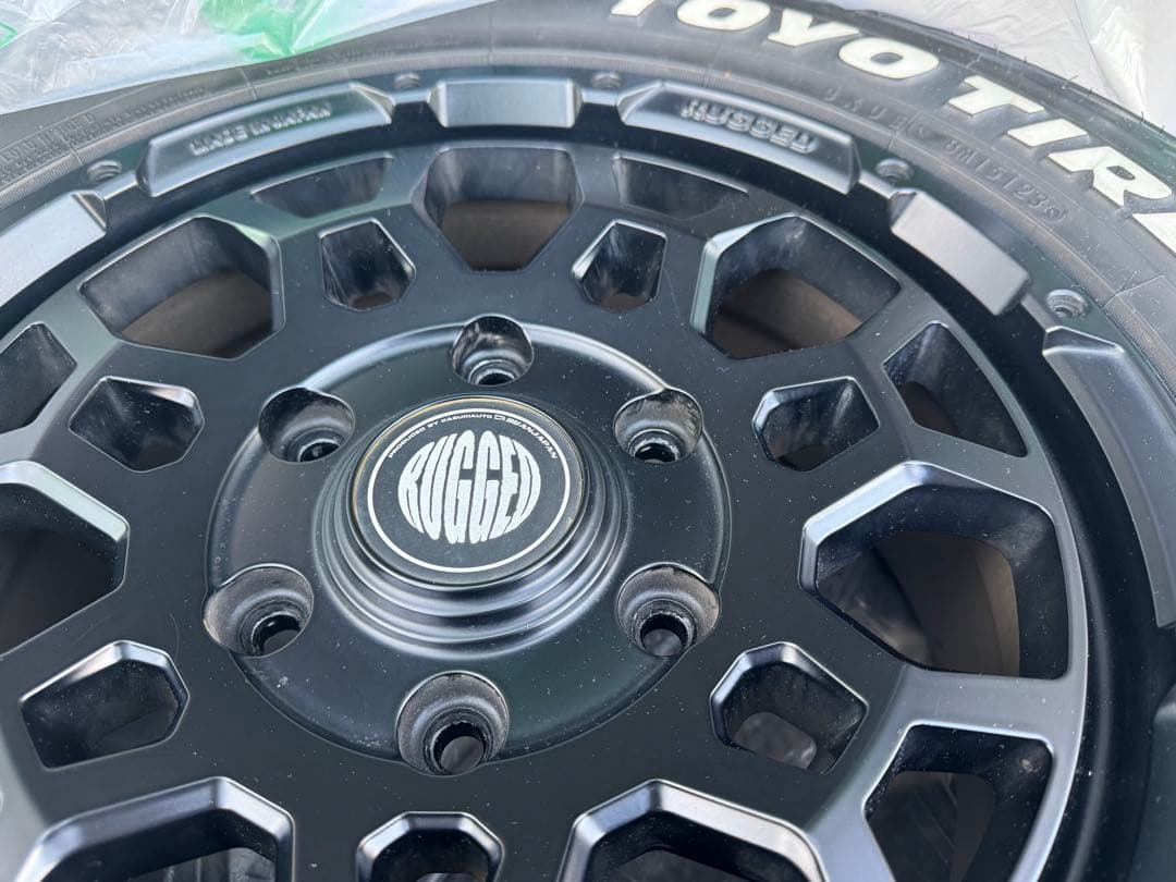 RUGGED ROCK セミグロスブラック 16インチ４本セット