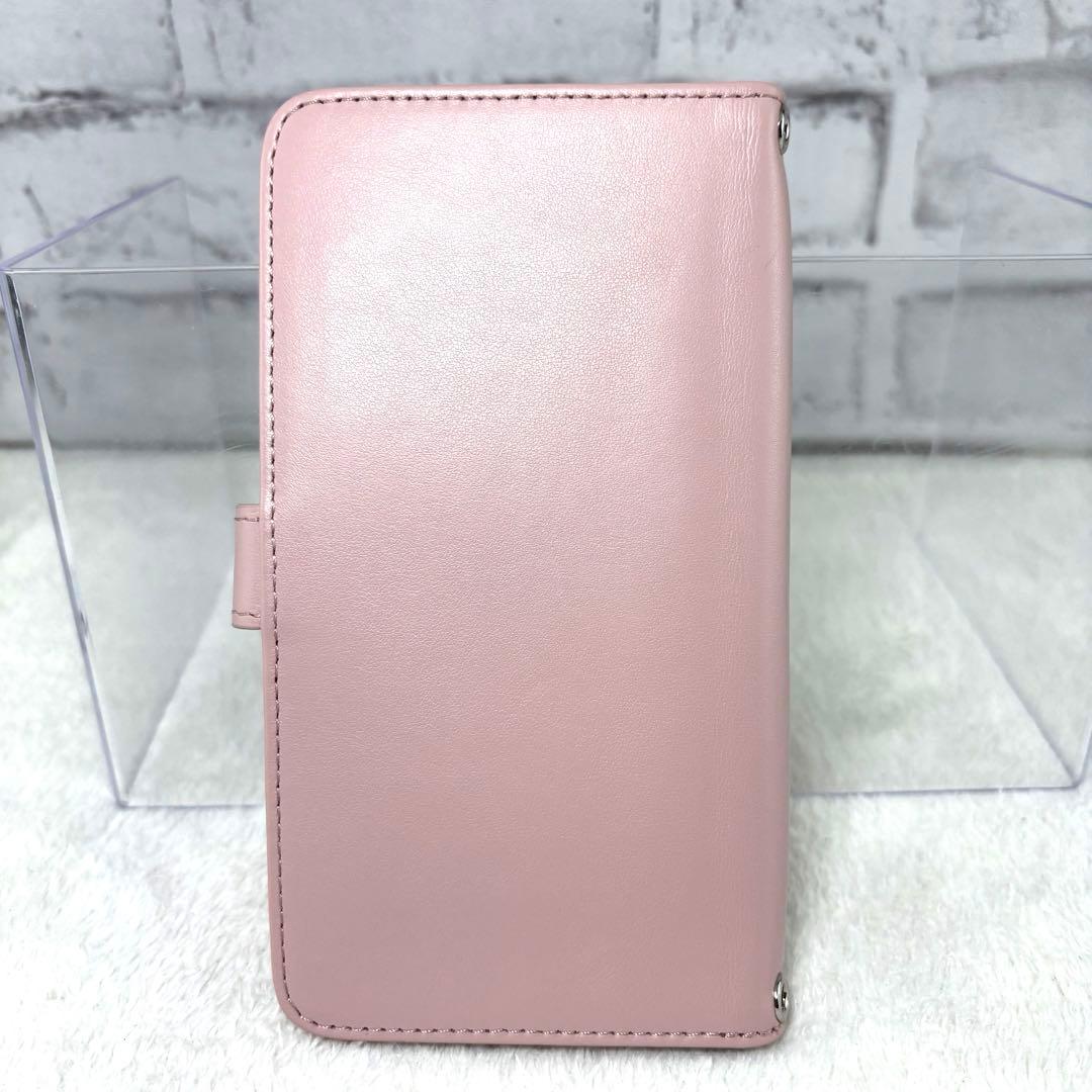 【極美品】サロンドアルファード スマホケース スワロフスキー 手帳型 スマイル