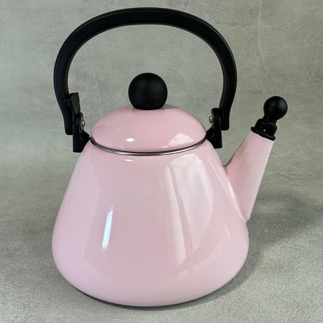 【美品】ル・クルーゼ　ケトル・コーン ピンク　IH対応 1.6L