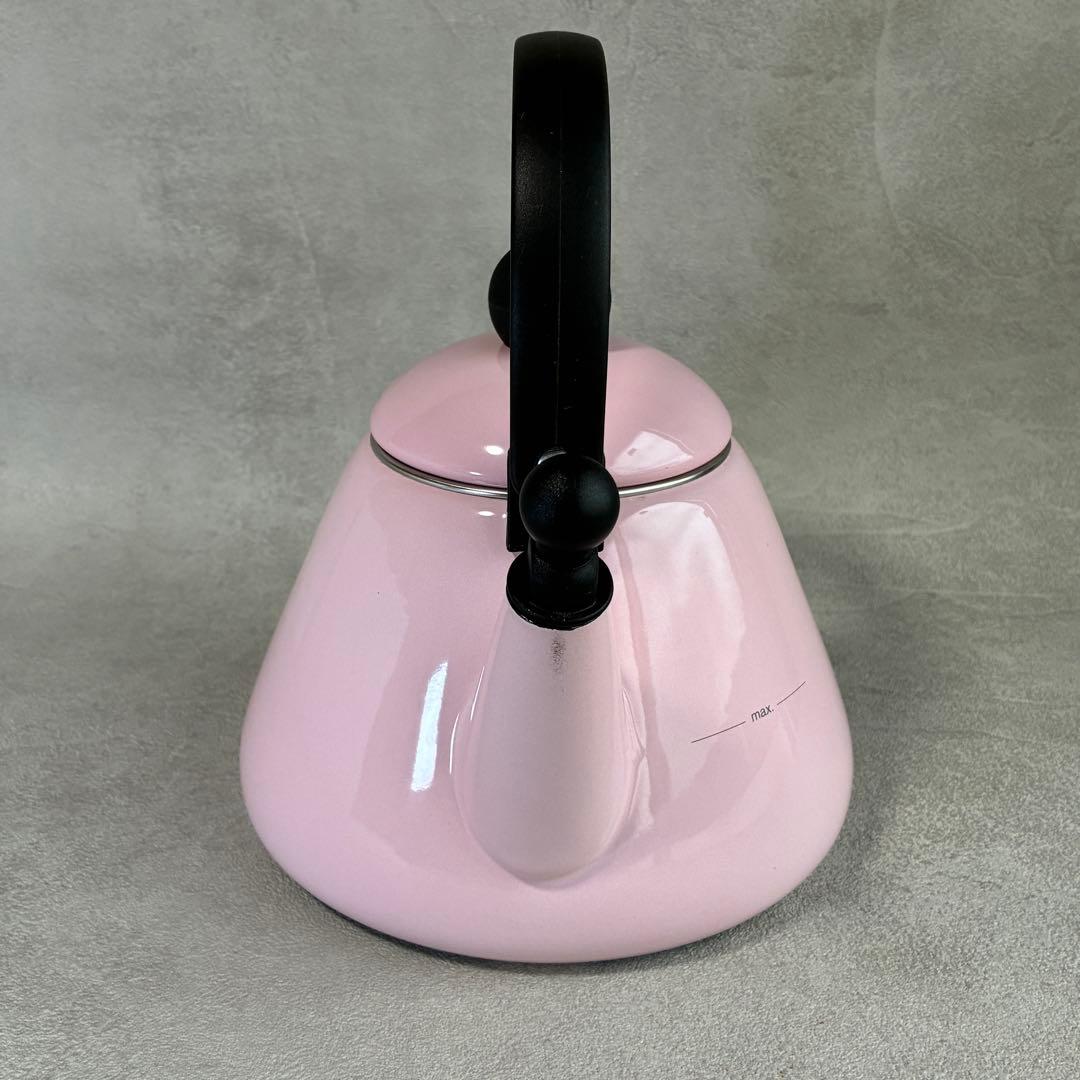 【美品】ル・クルーゼ　ケトル・コーン ピンク　IH対応 1.6L