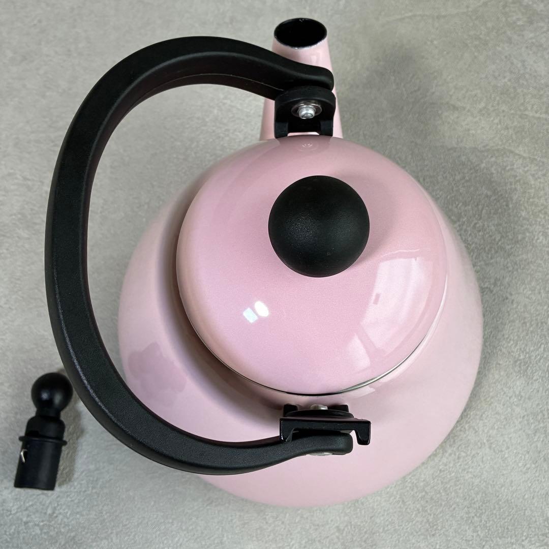 【美品】ル・クルーゼ　ケトル・コーン ピンク　IH対応 1.6L