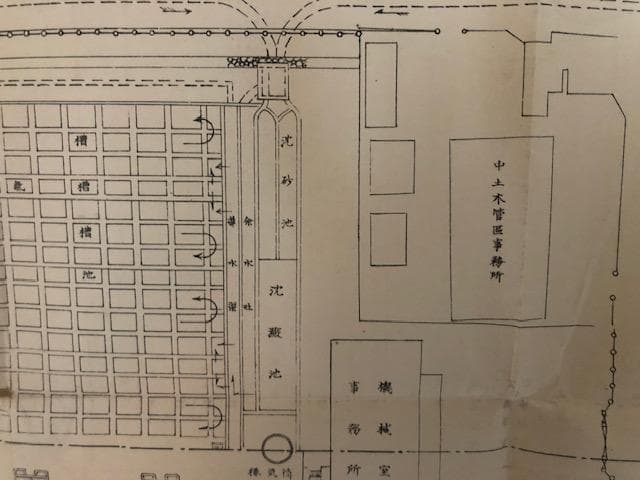 名古屋市堀留下水処分場一般平面図 古資料 戦前 e208y126