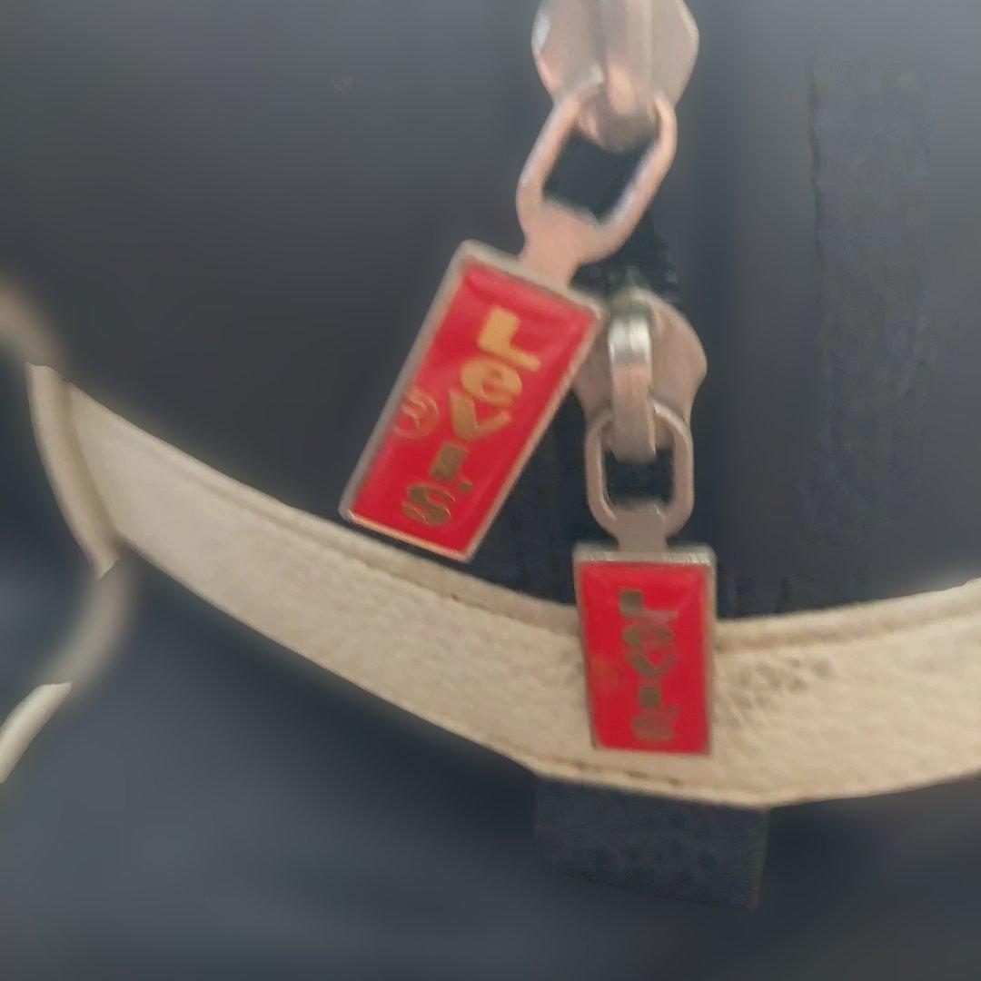 90s レトロ Levi's ブラック PUレザー 合成皮革 ボストンバッグ